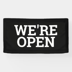 Schwarz sind wir offen Vorlage Business-Banner-Zei Banner