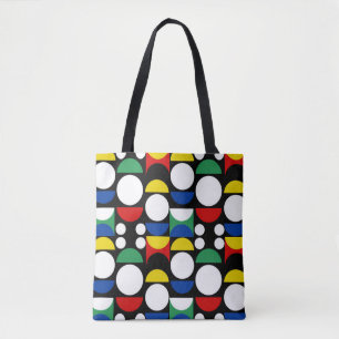 Schwarz-skandinavisches Bauhaus-Muster Mitte des J Tasche