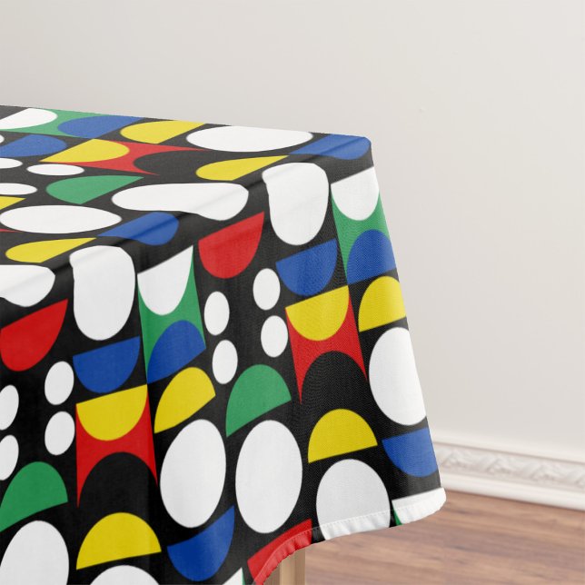 Schwarz-skandinavisches Bauhaus-Muster Mitte des J Tischdecke (Von Creator hochgeladen)