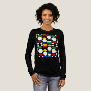 Schwarz-skandinavisches Bauhaus-Muster Mitte des J Tri-Blend Shirt