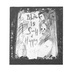 Schwarz so eine glückliche Farbe Notizblock