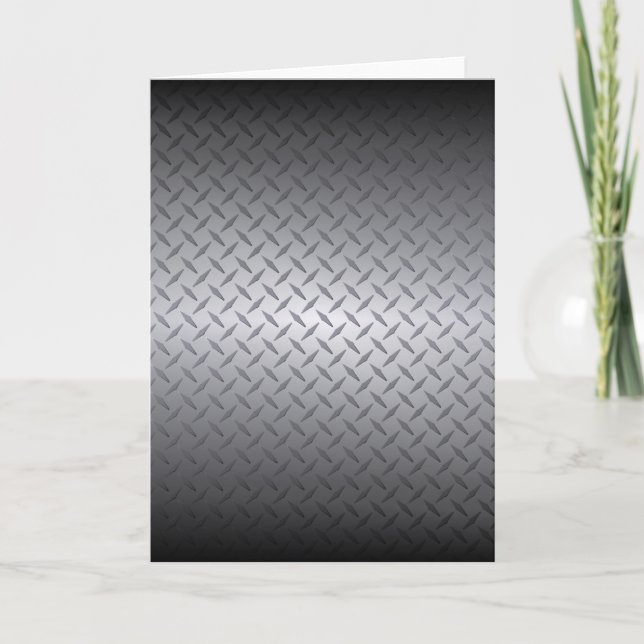 Schwarz-Stahl Diamondplate - Blank-Innen-Karte Karte (Vorderseite)