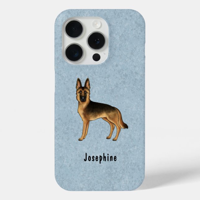 Schwarz-Tan-Deutscher Schäferhund mit Individuelle Case-Mate iPhone Hülle (Rückseite)