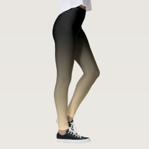 Schwarz-Tan-Horizont Leggings