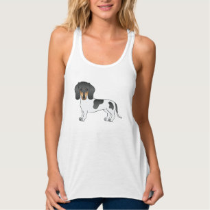 Schwarz & Tan Pied Kurzhaar Dachshund-Hundedesign Tank Top