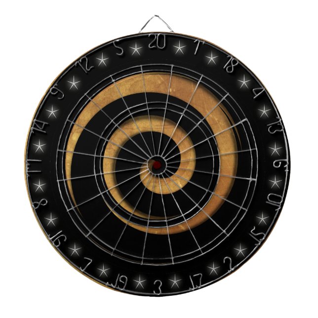 Schwarz-Tan-Spiral-Regulierung - Dart-Board Dartscheibe (vorne)