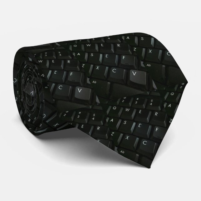 Schwarz-Tastatur Aussenseiter Krawatte (Gerollt)