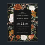 Schwarz Terracotta floral elegant Flyer<br><div class="desc">Die rustikale Aquarellblütenhochzeit lädt zum Verweilen ein. Mit schönem Rost,  Terrakotta,  rot-rosa,  schwarz und schlängelgrüne Pampas Gras Eukalyptus Aquarell Details. Diese moderne Hochzeitsfeier lädt zum Set des Stils für Ihren großen Tag ein.</div>