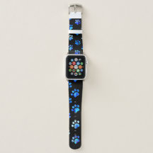 Schwarz Textured Paw Prints Muster