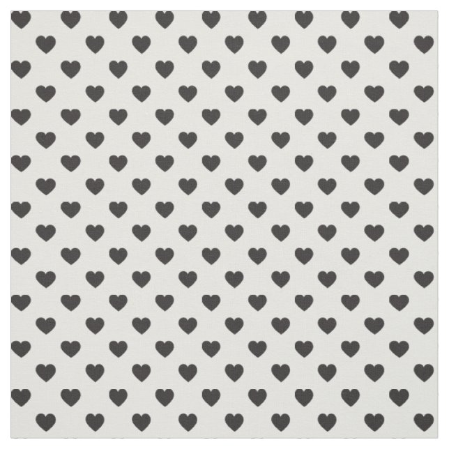 Schwarz Tiny Heart Pattern Stoff (Muster)