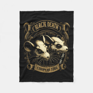 Schwarz-Tod-Europatour-Historie-Goth-T-Shirt Fleecedecke