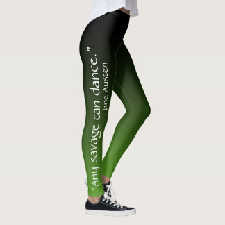 Schwarz u. grün "jeder Savage kann Jane Austen Leggings