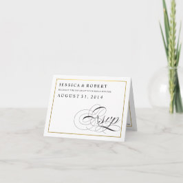 Schwarz u. Weiß mit Goldhochzeit UAWG Karte
