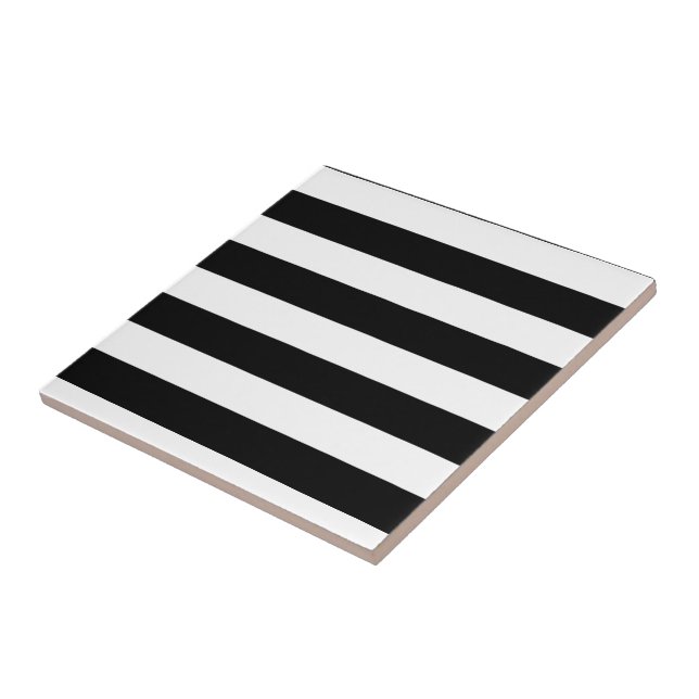Schwarz u. Weiß Striped Fliese (Seite)