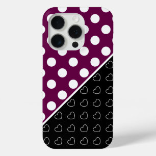 Schwarz und BlackBerry farbig, große weiße Polka-P Case-Mate iPhone Hülle
