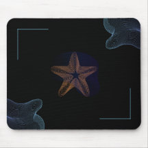 Schwarz und Blau Modernes holografisches Mauspad