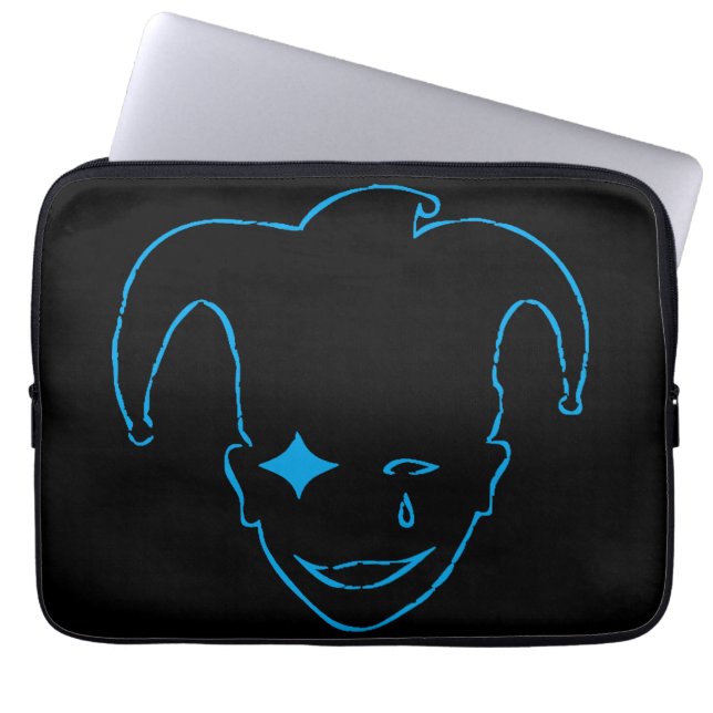 Schwarz und Blau MTJ Laptopschutzhülle (Vorderseite)