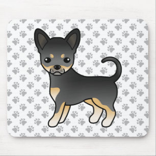 Schwarz und Braun glatthaariger Chihuahua-Hund & P Mousepad