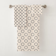 Schwarz und Cream Chi Geometric