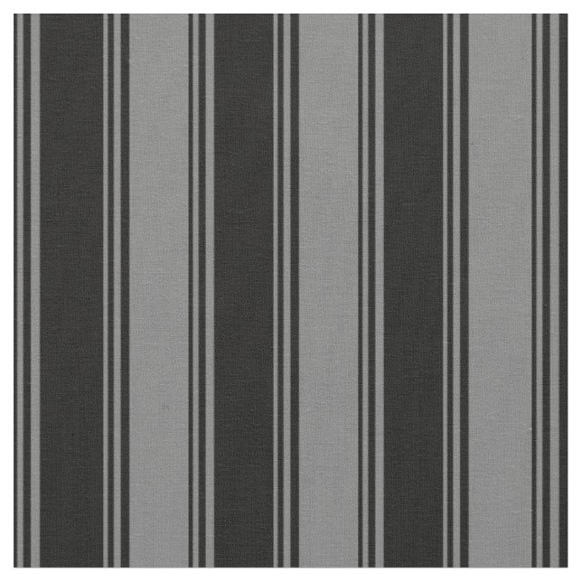 Schwarz und Dim Gray farbige Linien Muster Stoff (Nahaufnahme)