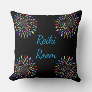 Schwarz und farbenfroh Reiki Zimmer Kissen
