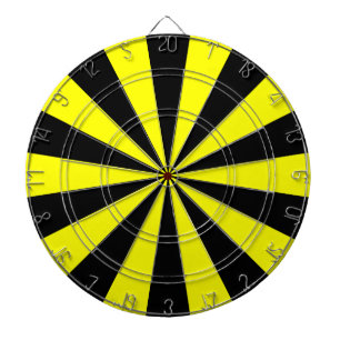 Schwarz und Gelb Dartscheibe