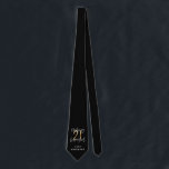 Schwarz und Gold 21. Geburtstag moderne Drehbuch s Krawatte<br><div class="desc">Moderne Schwarz und Gold 21. Geburtstagsgeschenk. Teil einer eleganten Sammlung</div>