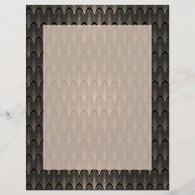Schwarz und Gold Art Deco (Vorderseite)