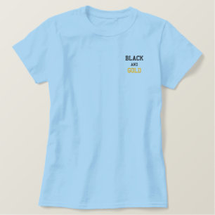 SCHWARZ und GOLD Besticktes T-Shirt