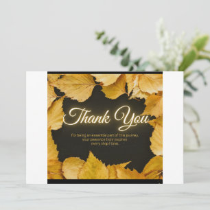 Schwarz und Gold Blatt Pflege Abschluss Danke C