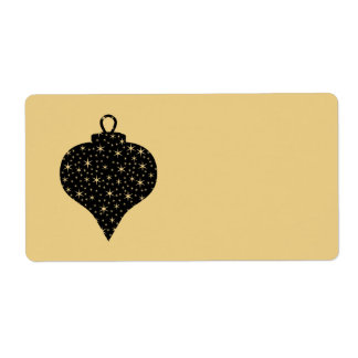 Schwarz und Gold Farbe Weihnachtsbaumdesign.