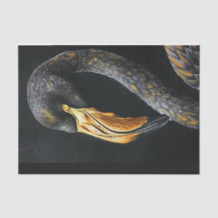 Schwarz und Gold Flamingo3 Seidenpapier