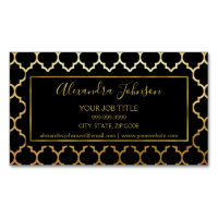 Schwarz und Gold Fohlen Modernes Art Deco Muster