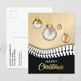 Schwarz und Gold Frohe Weihnachten Chiropraktik