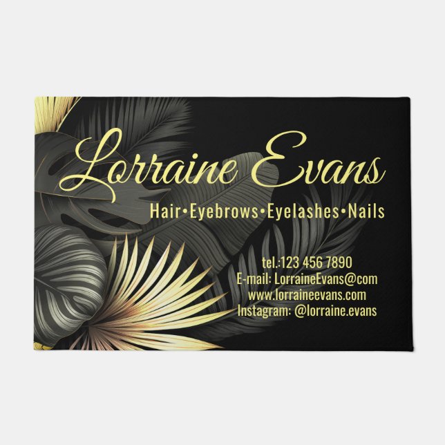 Schwarz und Gold. Fußmatte (Vorderseite)