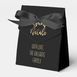Schwarz und Gold Italienische Weihnachtsbühne Nata Geschenkschachtel