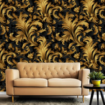 Schwarz und Gold Klasse Elegantes Muster