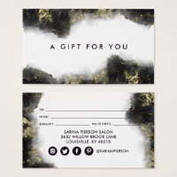 Schwarz und Gold moderne Art Liquid Tinte Geschenk