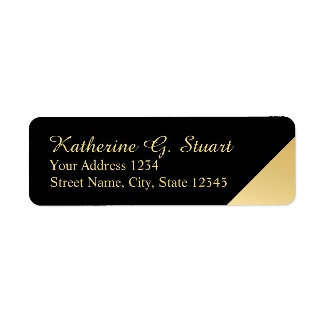 Schwarz und Gold Modernes Elegant (Vorne)