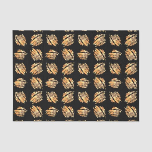 Schwarz und Gold Modernes Glam Seidenpapier (Vorderseite)