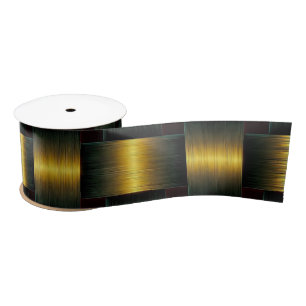 Schwarz und Gold Satinband