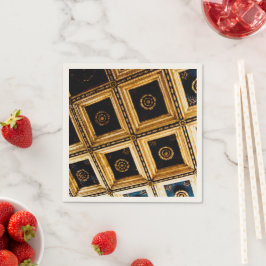 Schwarz und Gold Serviette