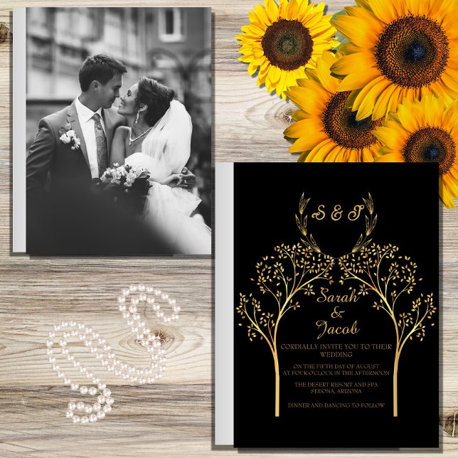 SCHWARZ UND GOLD WEDD FLYER (Von Creator hochgeladen)