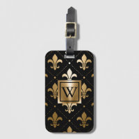 Schwarz und Golden Fleur-de-lis