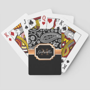 Schwarz- und Goldflora Spielkarten