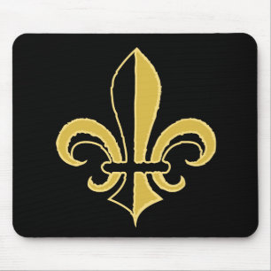 Schwarz-und GoldLilie Mousepad