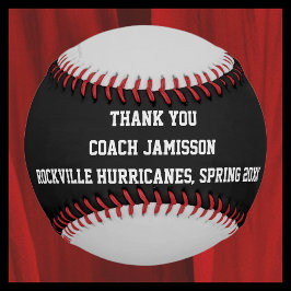 Schwarz und Grau Baseball, Danke Coach, einfach Baseball