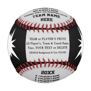 Schwarz und Grau, benutzerdefinierter Baseball für