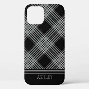 Schwarz und Grau Kariert Case-Mate iPhone Hülle