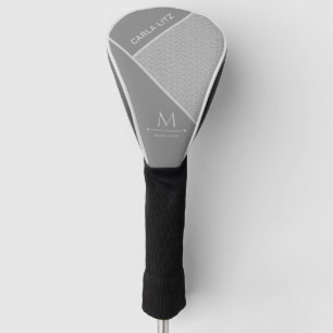 Schwarz und Grau Moderne geometrische, gewellte Li Golf Headcover